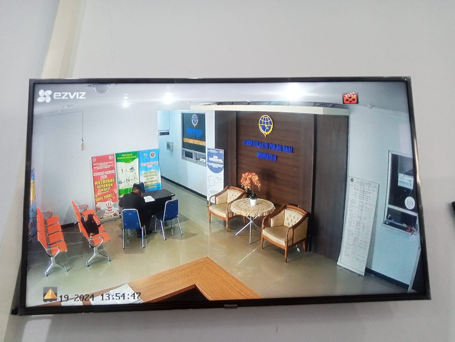 Instalasi CCTV di Kantor KSOP Pulau Baai Bengkulu
