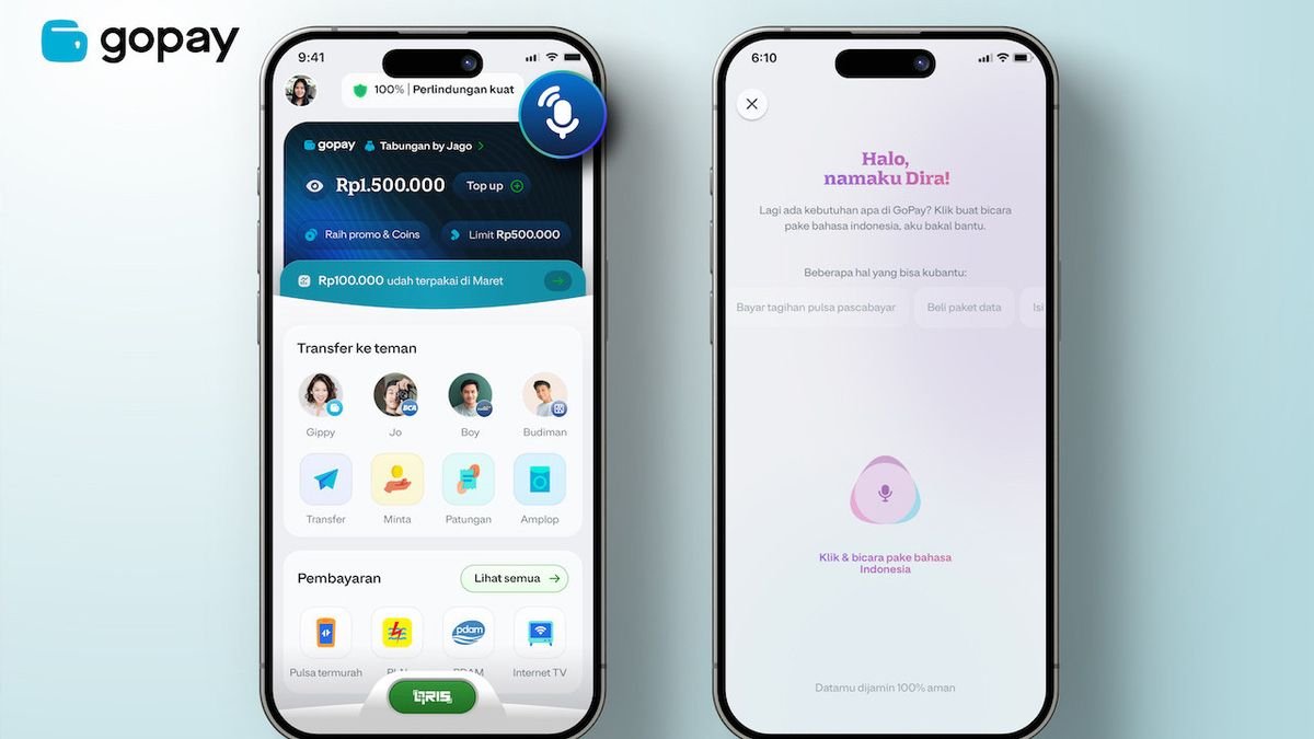 GoTo Luncurkan Asisten Suara Berbasis AI di Aplikasi GoPay Bernama DIRA